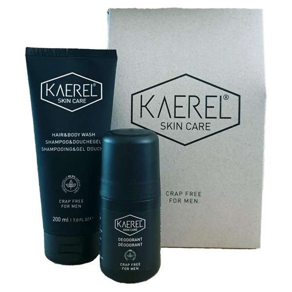 Kaerel gift set (shampoo & douchegel + deodorant)