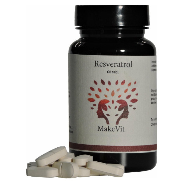 MakeVit Resveratrol - 60 tabletten - Lichaamscellen - Cholesterol - Hart - Bloedvaten - Japanse duizendknoop